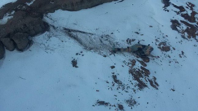 Ejército rescató cuerpo de cabo que murió en accidente de helicóptero en Los Andes