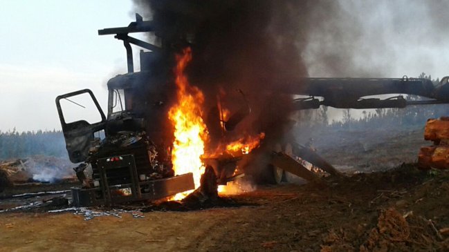 Nuevo atentado incendiario en el Biobío