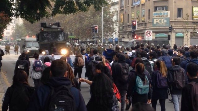 La marcha convocada por los estudiantes secundarios