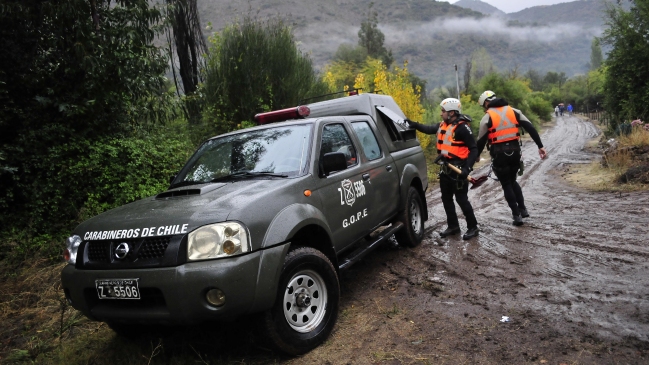 Carabineros encontró cuerpo de arriero desaparecido tras sistema frontal