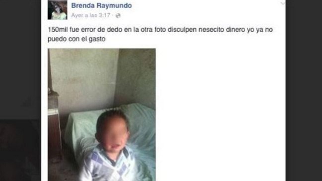 Mexicana pide medio millón de pesos por su hijo y lo ofrece en Facebook