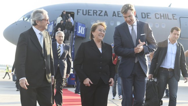 Bachelet llegó a Estocolmo para iniciar visita a Suecia y Reino Unido