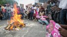 Miles de partidarios del PHTK marcharon pidiendo la salida de presidente interino de Haití