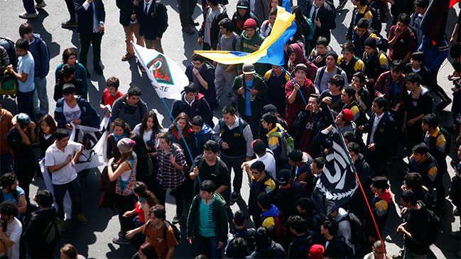 Intendencia Metropolitana no autorizó recorrido para marcha de secundarios