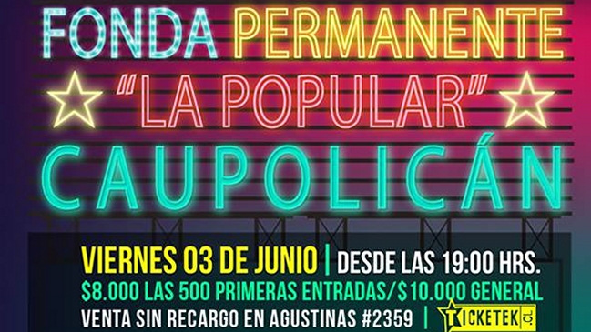 La Fonda Permanente realizará este sábado un Caupolicanazo