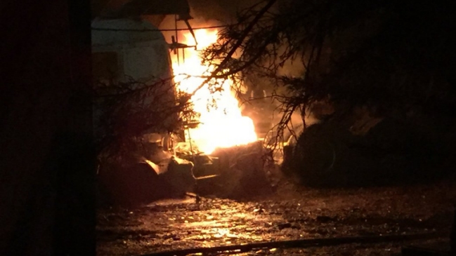 Encapuchados quemaron camión en Collipulli