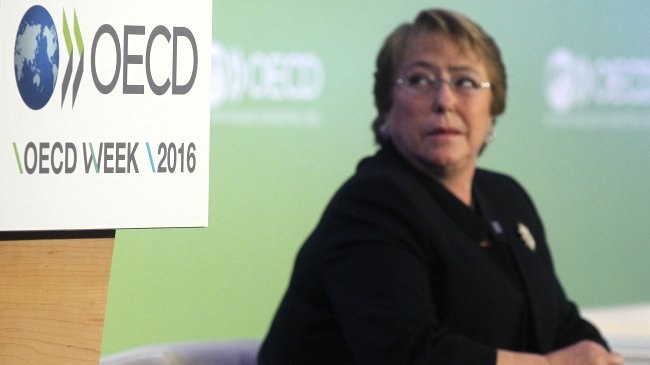 La OCDE recortó proyección de crecimiento de Chile para este año y 2017