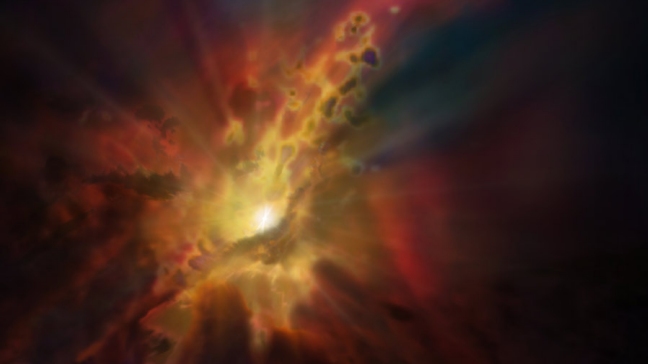 Observan en ALMA diluvio intergaláctico alimentando agujero negro