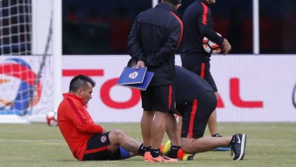 Gary Medel presentó molestias en el entrenamiento de Chile