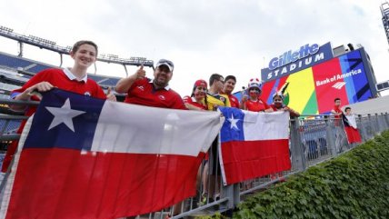 El Estadio Gillette se tiñó de rojo en la previa del Chile-Bolivia