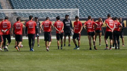 El entrenamiento de la selección chilena en el Lincoln Financial Field de Filadelfia