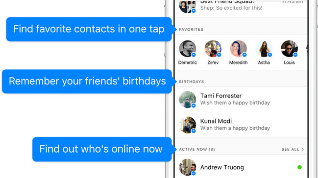 Facebook renovó su aplicación Messenger