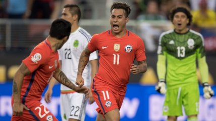 Eduardo Vargas anotó el cuarto en la goleada de Chile a México