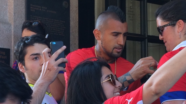La selección chilena tuvo tarde libre y los jugadores recorrieron las calles de Chicago