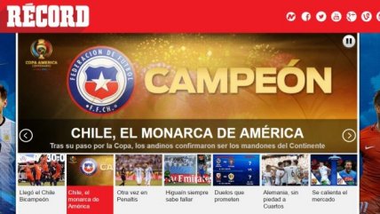 La prensa internacional alabó a Chile bicampeón: 