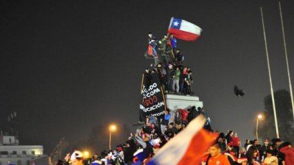 La masiva celebración en Plaza Italia del bicampeonato de Chile