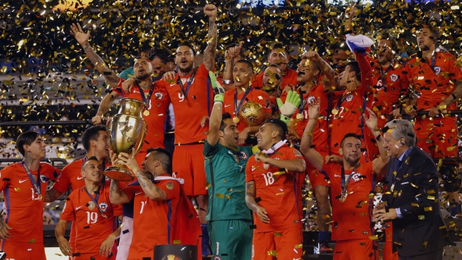 Así se vivió en cancha la trastienda del festejo de Chile en Nueva Jersey