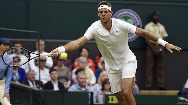 Juan Martín del Potro batió a Stan Wawrinka en su regreso a la cancha central de Wimbledon