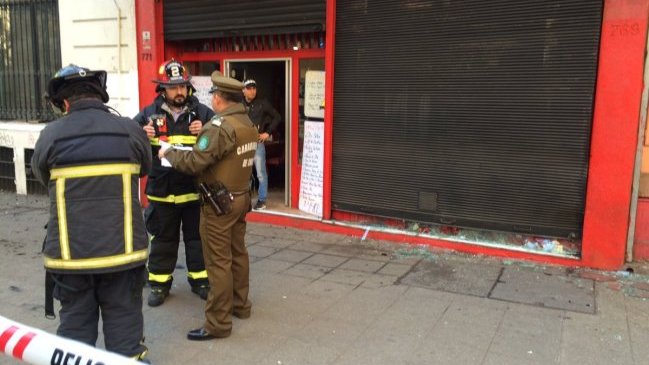 Explosión en restaurante del centro de Santiago dejó a un trabajador herido
