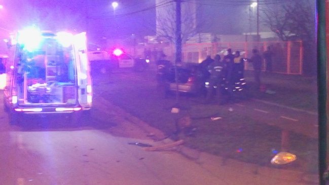 Persecución policial finalizó con cuatro heridos graves en Padre Las Casas