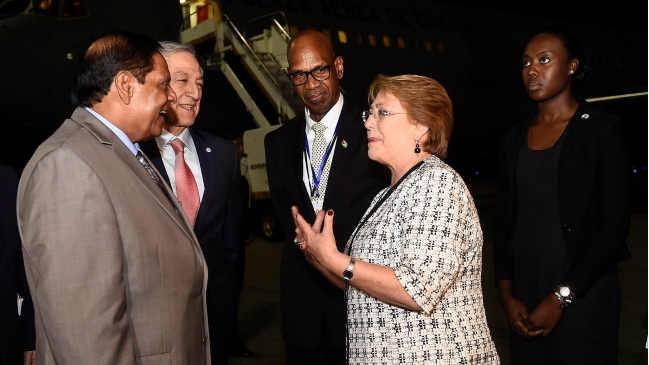 Presidenta Bachelet arribó a Guyana para participar en Cumbre Caricom