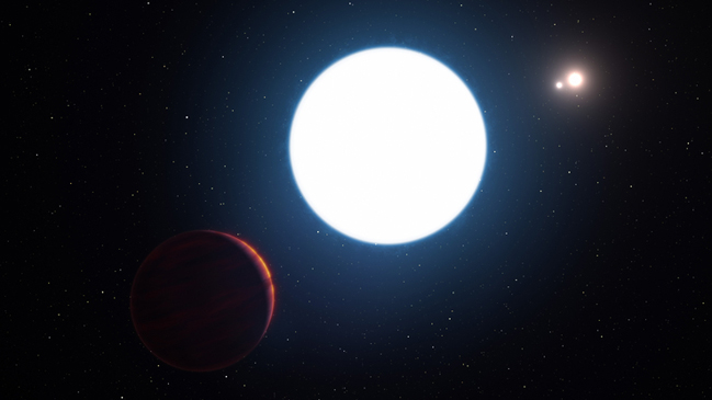 Descubren exótico planeta con tres soles