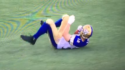   Jugador de fútbol americano anotó un touchdown gracias a la suerte 