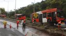 Así quedó el bus oruga del Transantiago que \