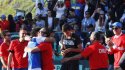 La celebración de Chile ante Colombia en la Copa Davis