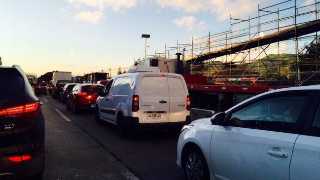 Trabajos en Ruta 5 Norte generaron enorme congestión en Quilicura