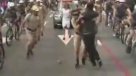 Hombre intentó interrumpir recorrido de la antorcha olímpica