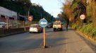 Hundimiento obligó a cierre de una pista de la avenida Santos Ossa en Valparaíso