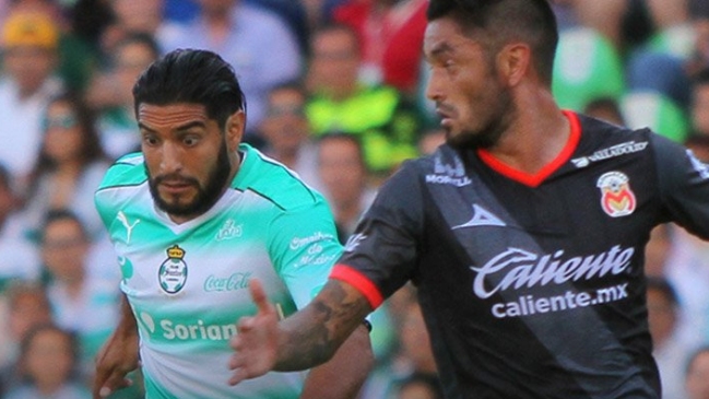 Diego Valdés marcó en la victoria de Morelia sobre Santos Laguna por la liga mexicana