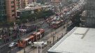 Marcha de secundarios no autorizada generó congestión en Las Condes
