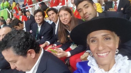   Erika Olivera ya dice presente en la inauguración de los Juegos Olímpicos 