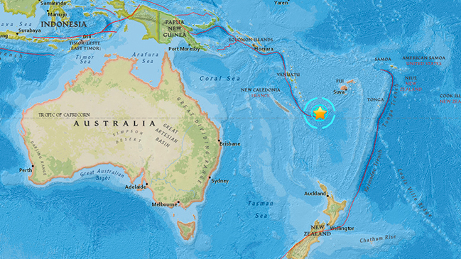 Sismo de 7,6 Richter sacudió al Pacífico Sur