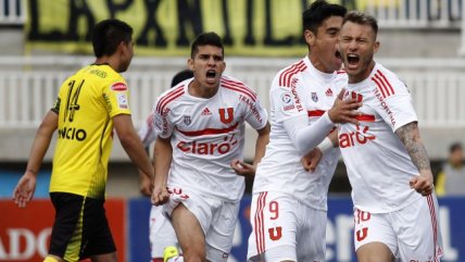 El gol de Gastón Fernández que abrió la cuenta para la U ante San Luis