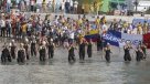 La competencia de aguas abiertas se tomó Copacabana este lunes en Río 2016