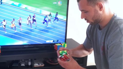   Le ganó a Usain Bolt, pero con un cubo Rubik 