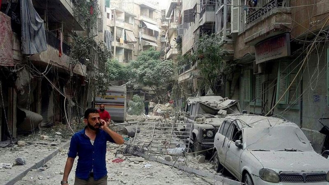 Régimen sirio bombardeó un funeral con barriles cargados de explosivos