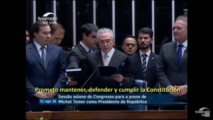   Michel Temer juró como nuevo presidente de Brasil 