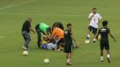 Hinchas invadieron entrenamiento de Brasil y derribaron a Neymar