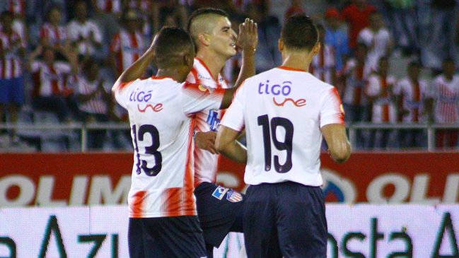 Sebastián Toro celebró en cancha paso de Junior a octavos de final de la Copa Sudamericana