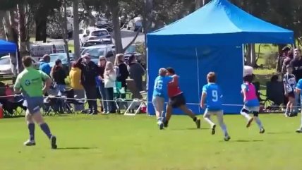   La imparable carrera de un rugbista de nueve años 