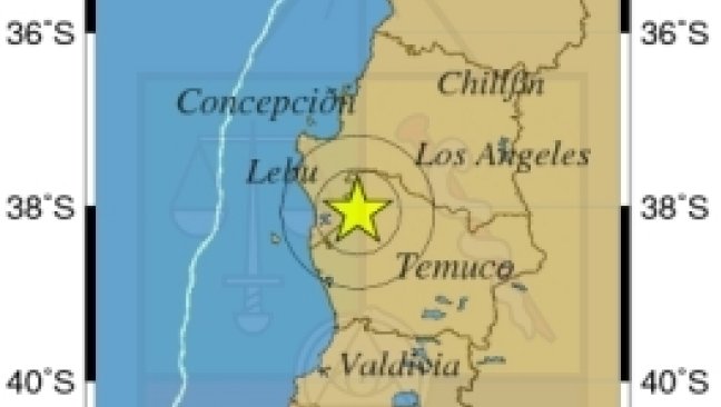 Sismo de menor intensidad en regiones del Biobío y La Araucanía