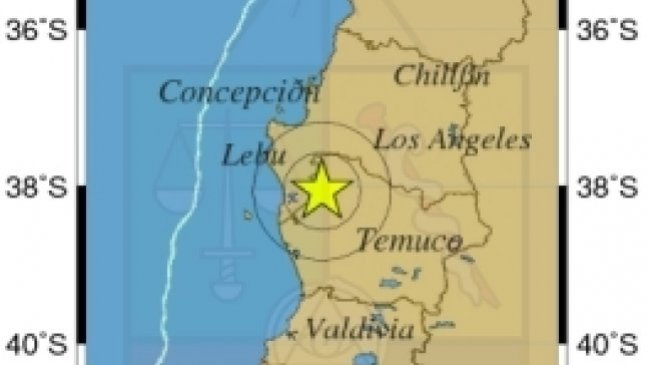 Sismo de menor intensidad en regiones del Biobío y La Araucanía