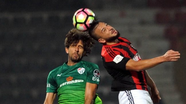 Cristóbal Jorquera y Bursaspor no pudieron mantener la racha ganadora ante Gaziantepspor