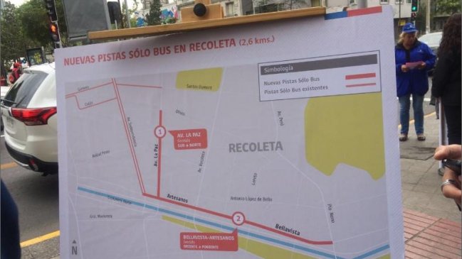 Inauguran pistas exclusivas para transporte público en Recoleta e Independencia