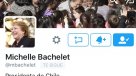 Presidenta Bachelet estrenó cuenta en Twitter con felicitaciones a Santos