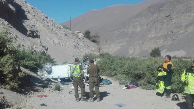 Volcamiento en la comuna de Camiña dejó dos fallecidos y tres heridos
